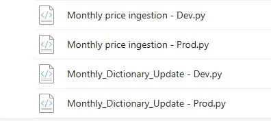 Dev and Prod versions of the ingestion and dictionary update scripts
